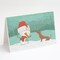 Caroline&#x27;s Treasures Red Dachshund Snowman Christmas Greeting Cards and Envelopes Pack of 8